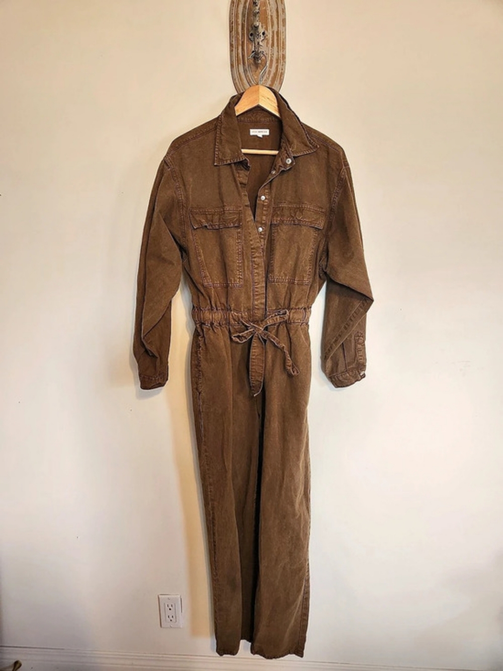 Good American Fit For Success Jumpsuit Brown Size 2
